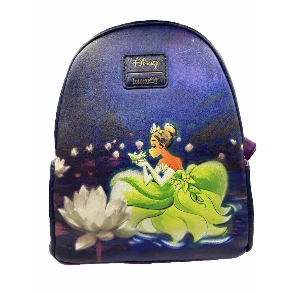 Loungefly Disney Princess and the Frog Tiana Bayou Mini Backpack Purple Lotus